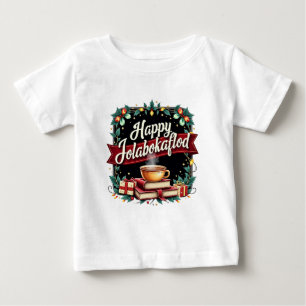 Camiseta Para Bebê Convite de Férias de Presente Feliz Jolabokaflod