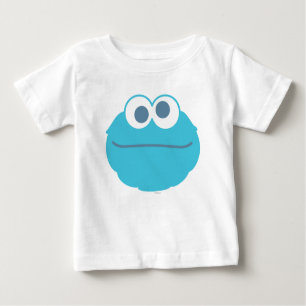 Camiseta Para Bebê Cookie Monster Baby Face Grande