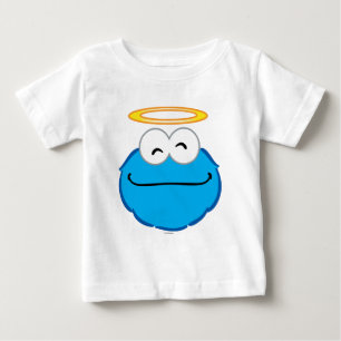 Camiseta Para Bebê Cookie Smiling Face com Halo