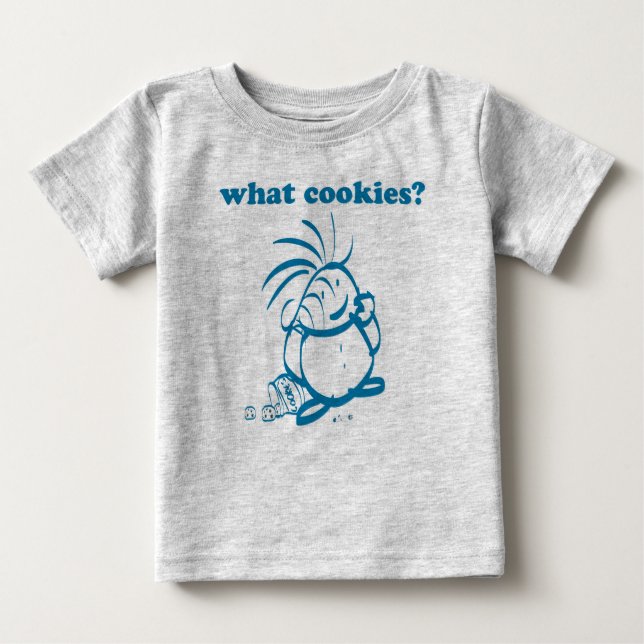 Camiseta Para Bebê Cookies, Que Cookies? (Frente)