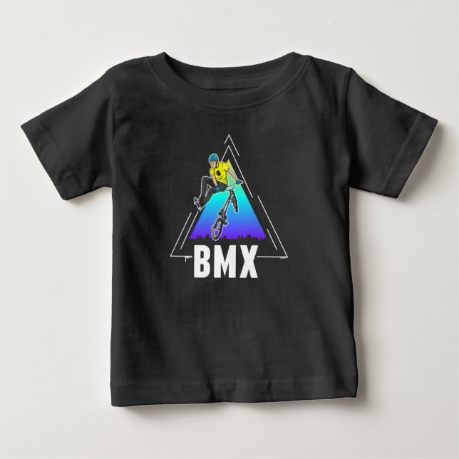 Camiseta Para Bebê Cool BMX Bike Boy Bicycle Freestyle (Frente)
