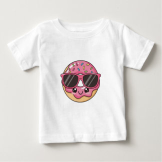 Camiseta Para Bebê Cool Donut with Sunglasses