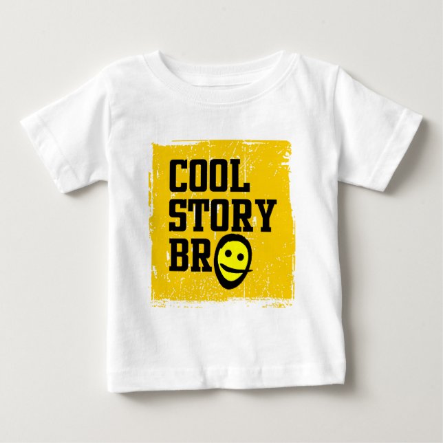 Camiseta Para Bebê Cool Story Bro (Frente)