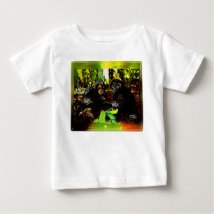 Camiseta Para Bebê Cooperação Chimp e Gorilla 02