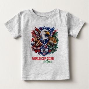 Camiseta Para Bebê Copa do Mundo Harmonia da Vida Selvagem Tribal 202