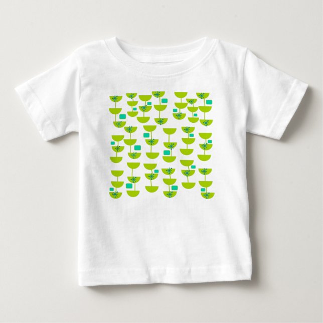 Camiseta Para Bebê Copas Modernas do Século médio (Frente)