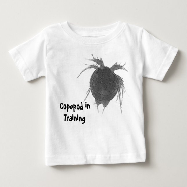 Camiseta Para Bebê Copepod em Treinamento (Frente)