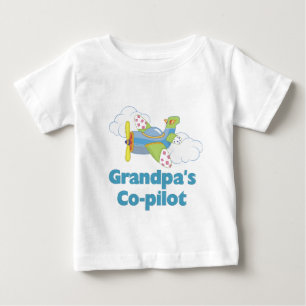 Camiseta Para Bebê Copilot Boy do vovô