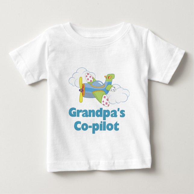 Camiseta Para Bebê Copilot Boy do vovô (Frente)