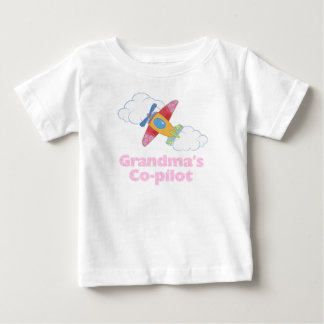 Camiseta Para Bebê Copiloto da vovó (Rapariga)