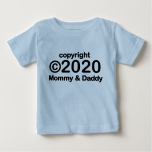 Camiseta Para Bebê Copyright 2020 - Mamãe e camiseta de bebê Pai