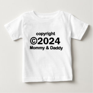 Camiseta Para Bebê Copyright 2020 - Mamãe e camiseta de bebê Pai