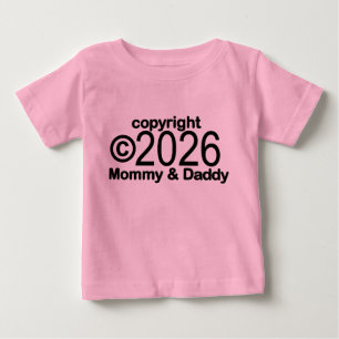 Camiseta Para Bebê Copyright 2022 - Mamãe e camiseta de bebê Pai