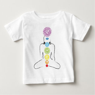 Camiseta Para Bebê Cor 01 da ioga de Chakras