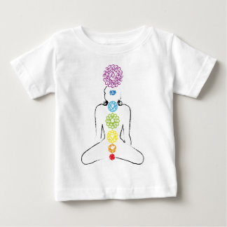 Camiseta Para Bebê Cor 01 da ioga de Chakras