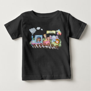Camiseta Para Bebê Cor da água do comboio