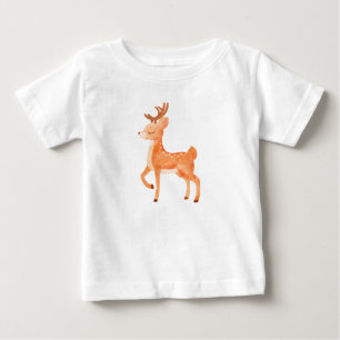 Camiseta Para Bebê Cor da água do veado