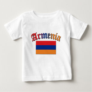 Camiseta Para Bebê Cor da bandeira 3 de Arménia