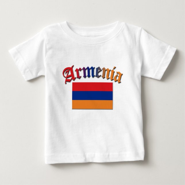 Camiseta Para Bebê Cor da bandeira 3 de Arménia (Frente)