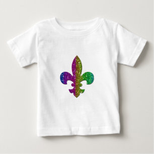 Camiseta Para Bebê Cor da flor de lis da faísca do brilho a multi