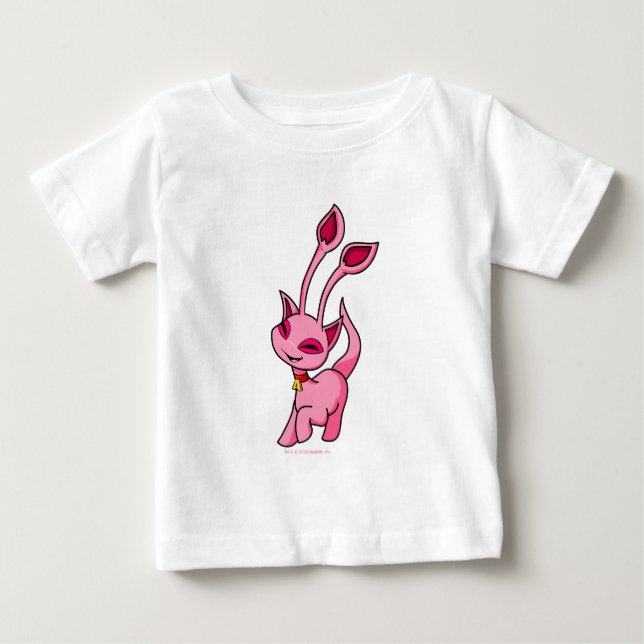 Camiseta Para Bebê Cor-de-rosa estrelado Aisha (Frente)