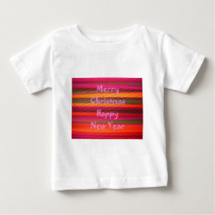 Camiseta Para Bebê Cor do Feliz ano novo Feliz de Natal