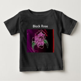 Camiseta Para Bebê Cor do Rosa preto