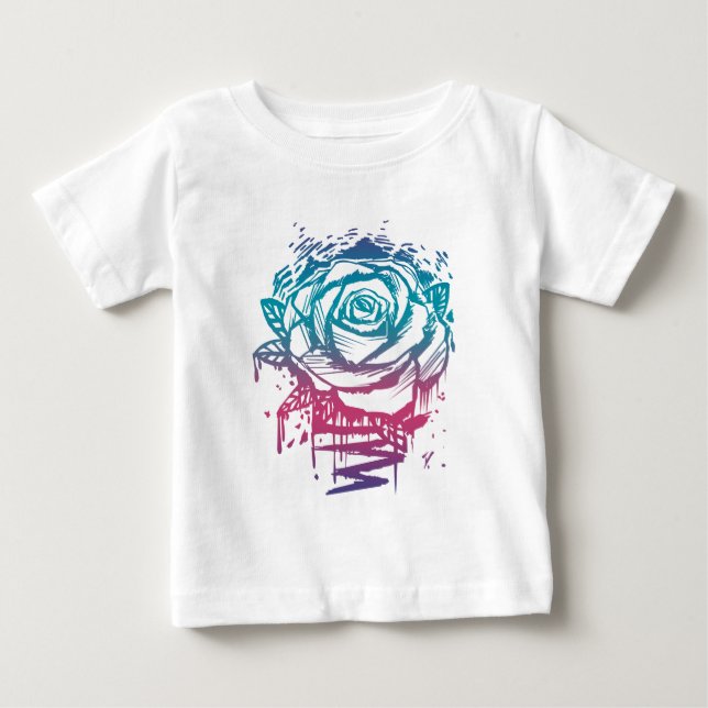 Camiseta Para Bebê Cor Rosa Doce (Frente)