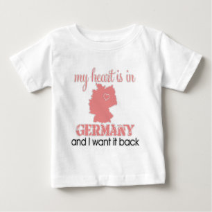 Camiseta Para Bebê Coração Alemanha