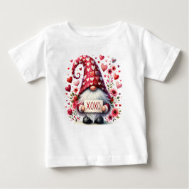 Camiseta Para Bebê Coração cheio de X's & O's Gromes