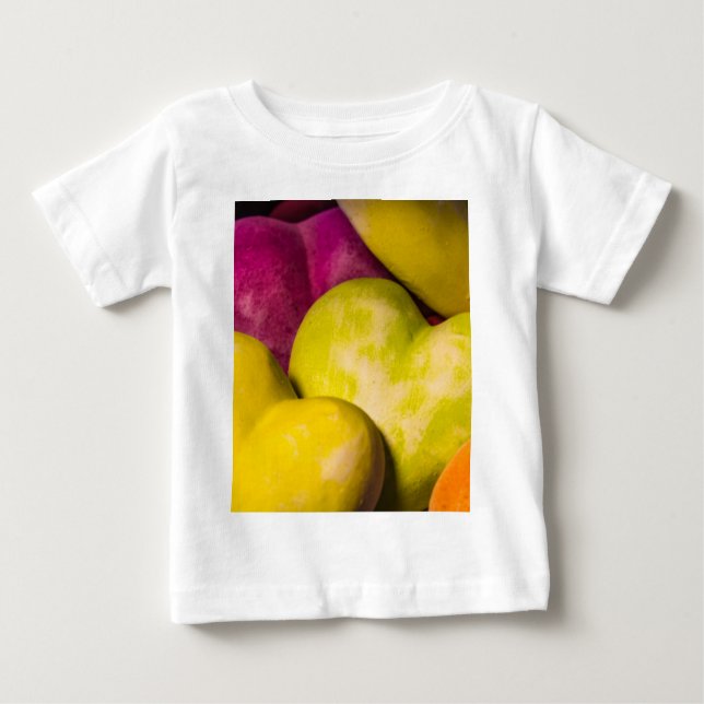 Camiseta Para Bebê Coração, coração doce... (Frente)