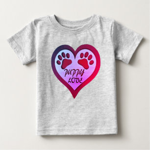 Camiseta Para Bebê Coração de amor com estampas