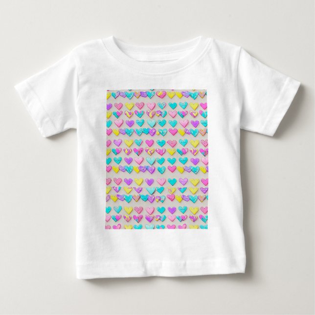 CAMISETA PARA BEBÊ "CORAÇÃO DE CANDY " (Frente)