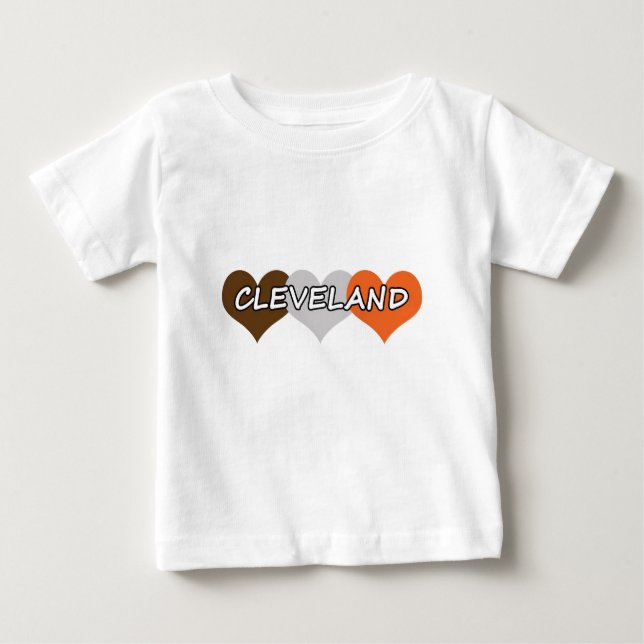 Camiseta Para Bebê Coração de Cleveland (Frente)