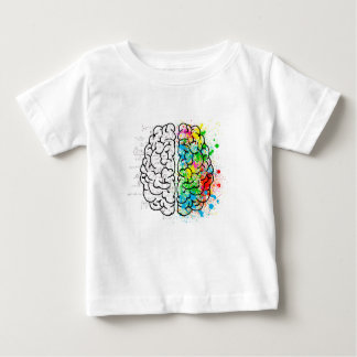 Camiseta Para Bebê coração de ideia de psicologia da mente cerebral