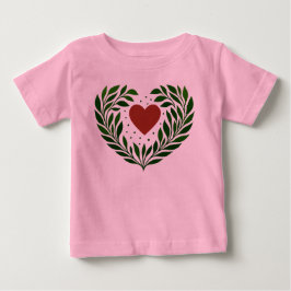 Camiseta Para Bebê Coração e Galhos