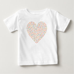 Camiseta Para Bebê Coração Grito Sprinkle   Baby Sprinkle