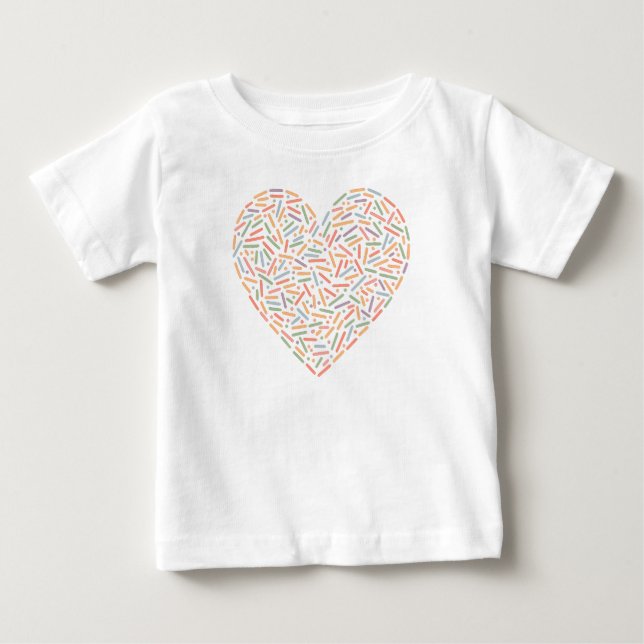 Camiseta Para Bebê Coração Grito Sprinkle | Baby Sprinkle (Frente)