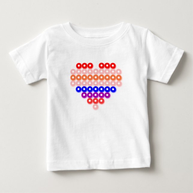 Camiseta Para Bebê Coração - Princesa Padrão #83 - PrinterKids (Frente)