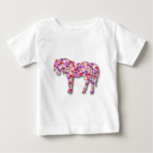 Camiseta Para Bebê Coração Rosa - Camisa-T