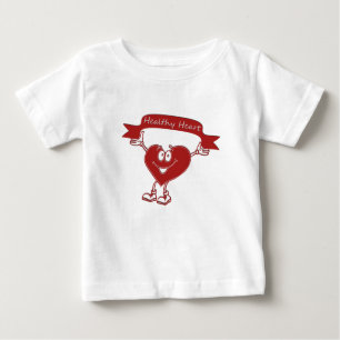 Camiseta Para Bebê Coração saudável símbolo de consciência cardiologi