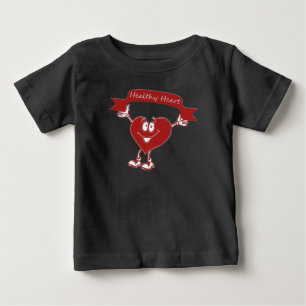 Camiseta Para Bebê Coração saudável símbolo de consciência cardiologi