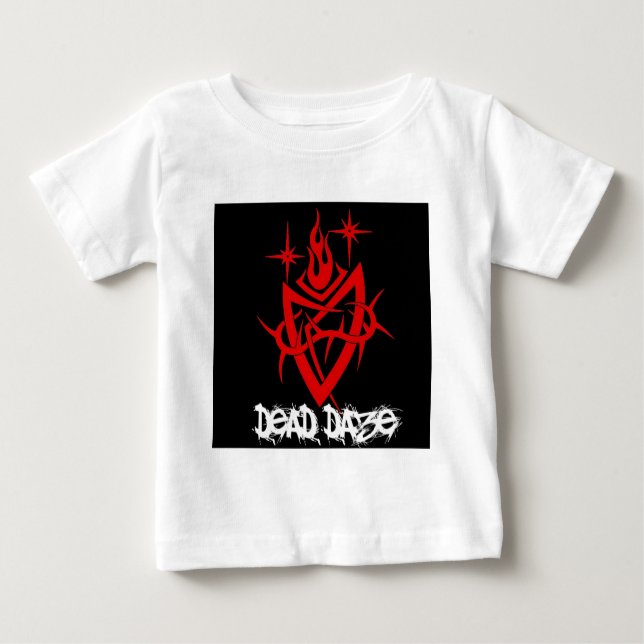 Camiseta Para Bebê Coração Tribal morto Daze (Frente)
