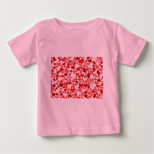 Camiseta Para Bebê Corações
