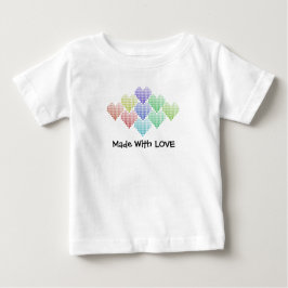 Camiseta Para Bebê Corações Básicos