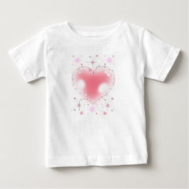 Camiseta Para Bebê Corações & Brilhos