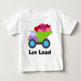 Camiseta Para Bebê Corações de Caminhão de Meninos Bonitos