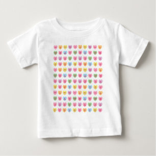 Camiseta Para Bebê Corações de confeitaria personalizados engraçados 