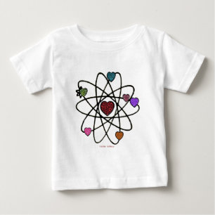 Camiseta Para Bebê Corações de Impressão do Leopardo Namorados Atômic