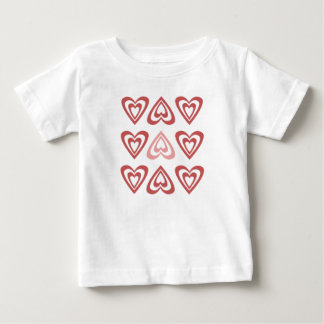 Camiseta Para Bebê Corações de São Valentim Fofos – Design de Amor e